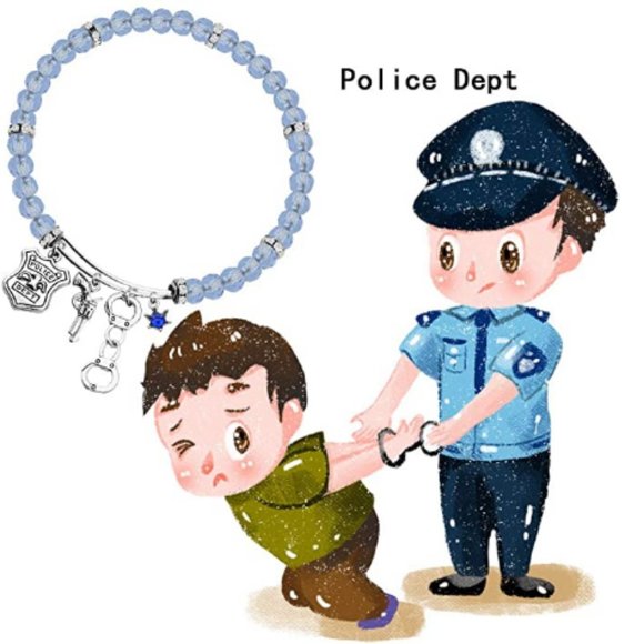 Appealing  Line Police Officer Bracelet - Picture 6 of 6